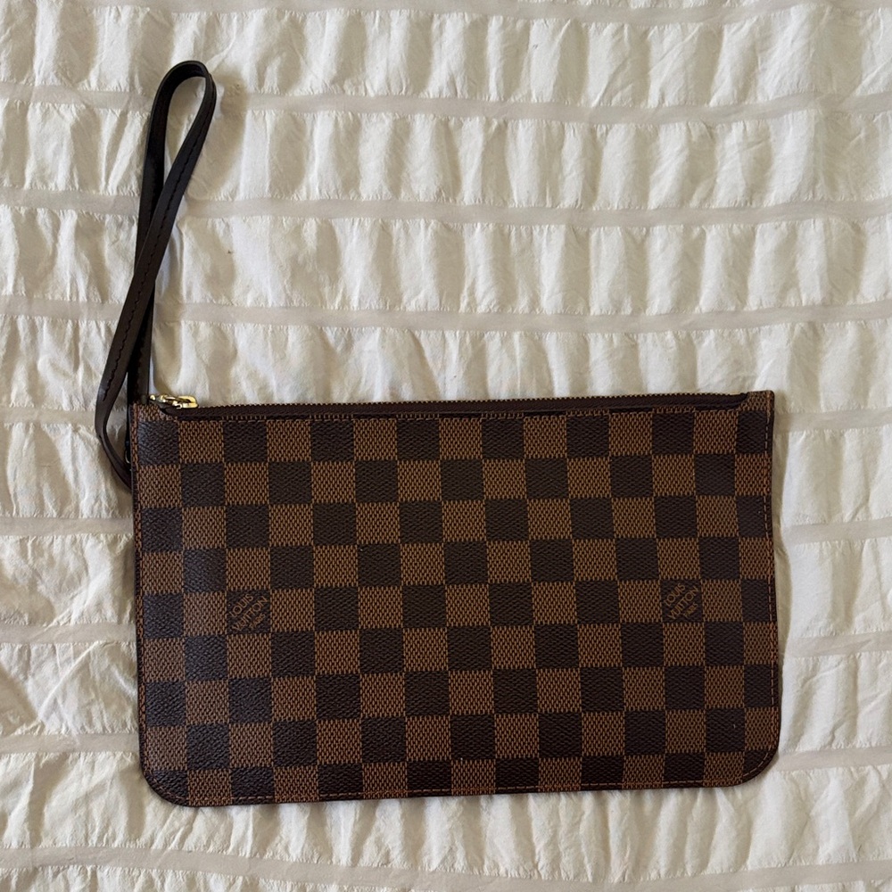 Louis Vuitton Brown Checkered Wristlet